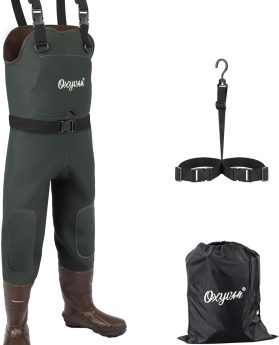 OXYVAN Duck Hunting Waders with 200G Rubber Boots Insulated,Neoprene Fishing Chest Waders for Men & Women