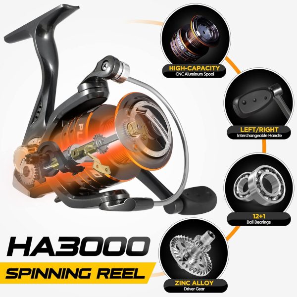 PLUSINNO Fishing Rod and Reel Combos Carbon Fiber Telescopic Fishing Pole with Reel Combo Sea Saltwater Freshwater Kit Fishing Rod Kit - Image 5