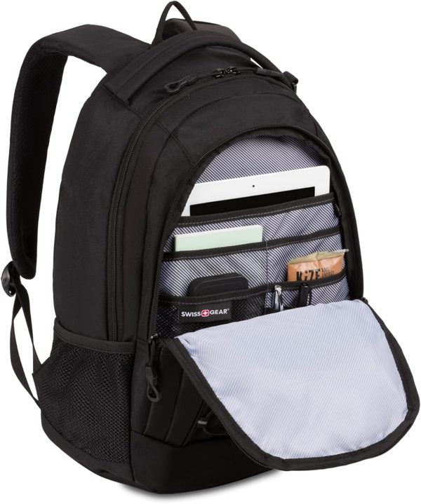 SwissGear 1186 Bungee Backpack, Black, 17-Inch - Image 6