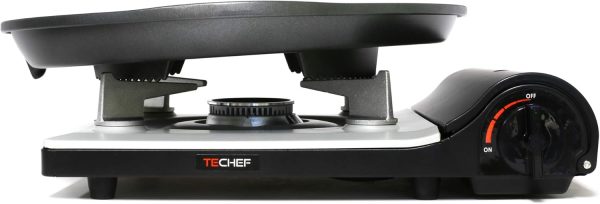 TECHEF - Stovetop Korean BBQ Non-Stick Grill Pan with Agni Portable Gas Stove Burner, Made in Korea (Grill Pan w Stove) - Image 4